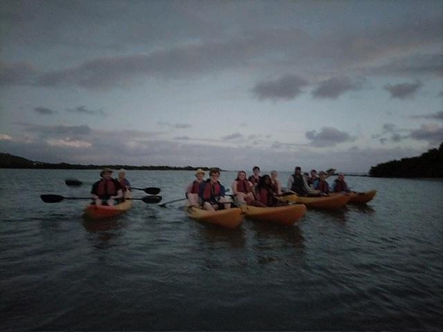 Students kayaking